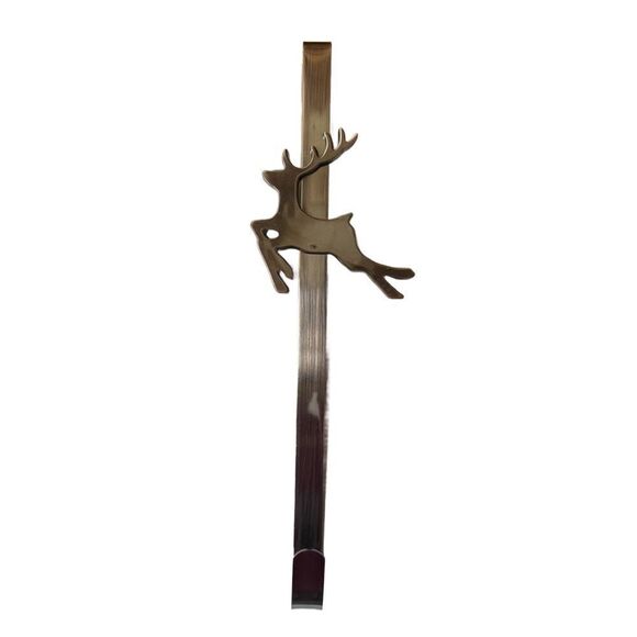 Bronze Wreath Holder for Doors with Reindeer Decoration - Picture 1 of 9